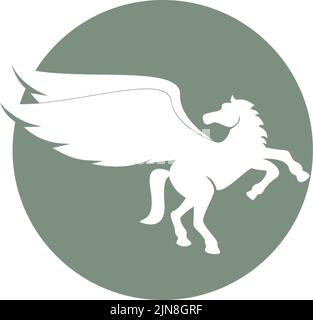 Fliegendes Pferd Symbol Vektor Illustration Design Stock Vektor