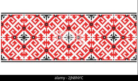Vektor-Illustration der ukrainischen Folk nahtlose Muster Ornament. Ethnisches Ornament. Stock Vektor