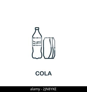 Cola-Symbol. Monochrom einfaches Getränke-Symbol für Vorlagen, Web-Design und Infografiken Stock Vektor