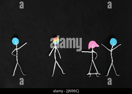 LGBT oder LGBTQIA Mobbing, Beleidigung und Belästigung, Diskriminierung