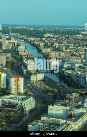 Blick auf Berlin vom Fernsehturm Stockfoto