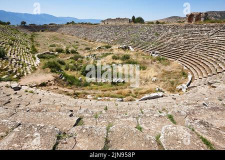 Aphrodisias Stadion. Historische archäologische Stätte. Alte Ruinen in der Türkei Stockfoto