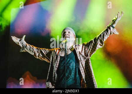 Flumserberg, Schweiz. 29., Juli 2022. Die schwedische Gruppe Rednex gibt während der "die Mega 90s Party" ein Live-Konzert im Rahmen des Flumserberg Open Air 2022. (Foto: Gonzales Photo - Tilman Jentzsch). Stockfoto