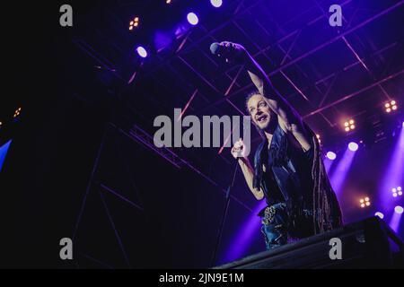 Flumserberg, Schweiz. 29., Juli 2022. Die schwedische Gruppe Rednex gibt während der "die Mega 90s Party" ein Live-Konzert im Rahmen des Flumserberg Open Air 2022. (Foto: Gonzales Photo - Tilman Jentzsch). Stockfoto