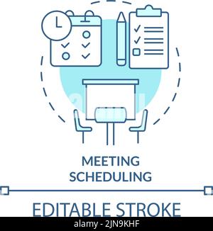 Türkisfarbenes Konzeptsymbol für die Terminplanung Stock Vektor