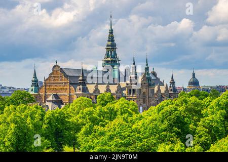 Historisches Gebäude des Nordischen Museums in Stockholm Stockfoto