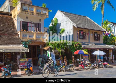 Main Street, Luang Prabang, Laos Stockfoto