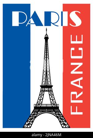 Eine Reisedarstellung der schönen Stadt Paris, Frankreich. Stockfoto