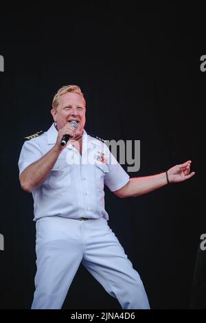 Flumserberg, Schweiz. 31., Juli 2022. Die österreichische Schlagersängerin Melissa Naschenweng spielt ein Live-Konzert während der Großen Schlagerparty im Rahmen des Flumserberg Open Air 2022. (Foto: Gonzales Photo - Tilman Jentzsch). Stockfoto