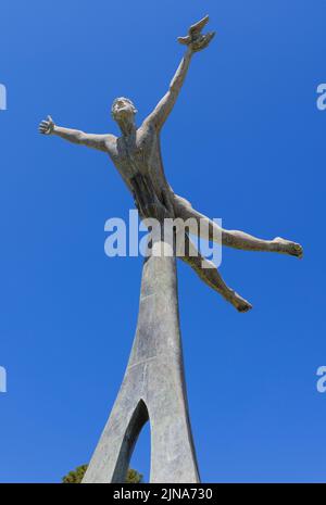 Statue von Paz e Liberdade (Frieden und Freiheit) in Funchal, Madeira, Portugal Stockfoto