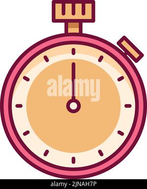 Stoppuhr-Farbsymbol. Timer-Symbol. Countdown-Uhr Stock Vektor