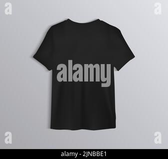 Dunkelgraues T-Shirt unbeschriftet Illustration Kleidung Mode Display Mockup Vorlage Stock Vektor