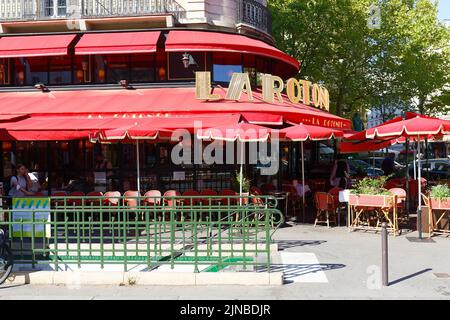 La Rotonde im Montparnasse-Viertel - eines der legendärsten und berühmtesten Pariser Cafés. Es gab oft Modigliani, Picasso, Chagall Stockfoto