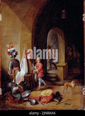 Teniers, David der Jüngere - EIN Wachzimmer Stockfoto