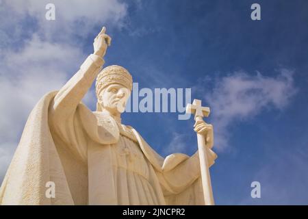 Statue von Papst Pius dem XII. In Fatima, Portugal. Stockfoto