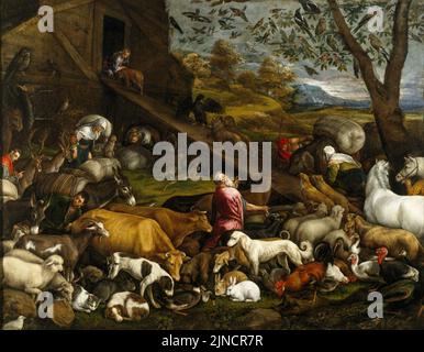 Die Tiere in Noahs Arche 1570s Jacopo Bassano Stockfoto