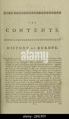 Das jährliche Register, oder ein Blick auf die Geschichte, Politik und Literatur des Jahres Stockfoto