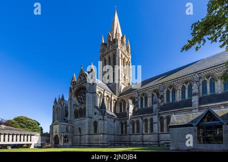 Die prächtige Kathedrale in der Stadt Truro, Cornwall. Stockfoto