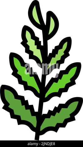 afrikanische Wasserfarn Farbe Symbol Vektor-Illustration Stock Vektor