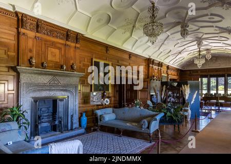 Interieur des Lanhydrock House in der Nähe von Bodmin in Cornwall, England, Großbritannien Stockfoto