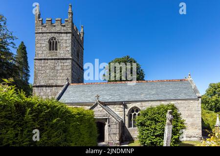 St. Hydroc's Church, Lanhydrock, Cornwall, in der Nähe von Bodmin, England Stockfoto