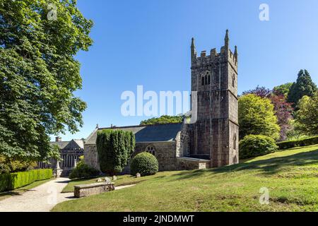 St Hydroc's Church, Lanhydrock Parish Church, Cornwall, in der Nähe von Bodmin, England Stockfoto