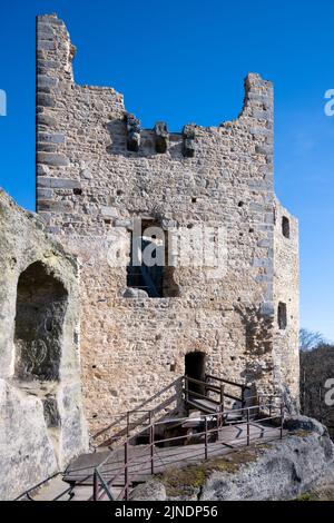 Mittelalterliche Ruinen von Valekov Castle Stockfoto