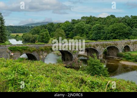 Brücke über den Fluss Nore, in der Nähe von Inistioge, Co. Kilkenny, Irland Stockfoto