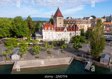 Château d'Ouchy, Lausanne, Schweiz Stockfoto