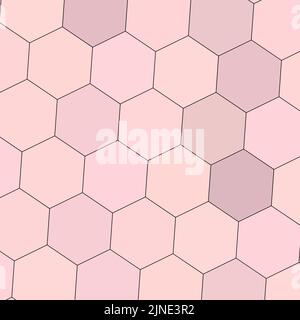 Geometrie Hexagon Wand Textur Hintergrund mehrfarbige Wabenmuster Tapete Stockfoto
