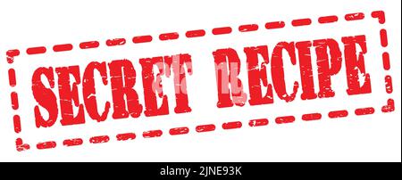 GEHEIMREZEPT Text auf rotem Strich Stempel Zeichen geschrieben. Stockfoto