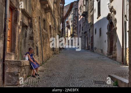 Scanno, Aquila, Abruzzen, Italien Stockfoto