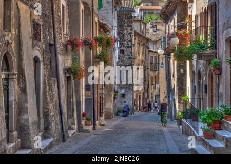 Scanno, Aquila, Abruzzen, Italien Stockfoto