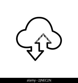 Lineares Cloud Access-Symbol im Vektor. Logo Stock Vektor