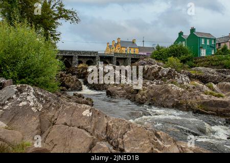 River Sneem, Sneem, Co. Kerry, Irland Stockfoto