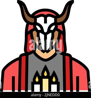 Kult religiöse Farbe Symbol Vektor Illustration Stock Vektor