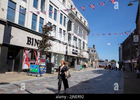 Darlington Stadtzentrum. Stockfoto