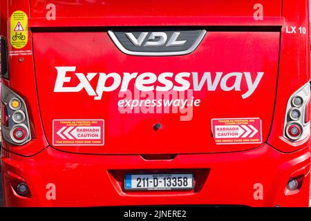 Bus Eireann Expressway Coach, Donegal Town, County Donegal, Irland Stockfoto