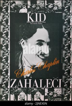 Tschechische 1974 Re-Release Poster für CHARLIE CHAPLIN und JACKIE COOGAN im KID 1921 / THE IDLE CLASS 1921 Regisseur / Produzent / Schriftsteller / Musik CHARLES CHAPLIN Charles Chaplin Productions Stockfoto