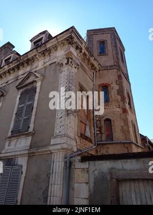 La ville de Montaigut-en-Combraille, Puy-de-Dôme, Frankreich Stockfoto