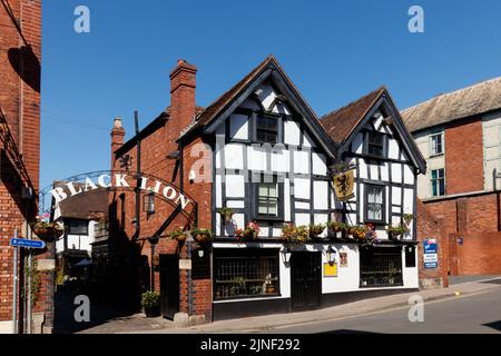 Der Schwarze Löwe, Hereford Stockfoto