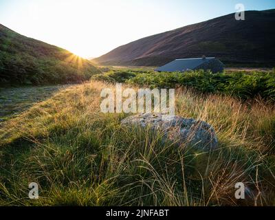 Forest of Bowland UK, Wetter Nachrichten. Donnerstag, 11.. August 2022. Es ist ein schöner Start in den Tag, aber mit Temperaturen um 30 dez. celsius im Langdental später am Tag erwartet. Aufgrund der extremen Hitze gibt es in vielen Teilen des Nordwestens eine bernsteinfarbene Wetterwarnung. Quelle: gary telford/Alamy Live News Stockfoto