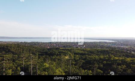 Blick vom Festetics Aussichtsturm in der Nähe von Keszthely, Ungarn Stockfoto