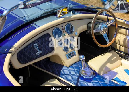 Ford Shelby Cobra 427, Supercar-Wochenende im National Motor Museum in Beaulieu, Southampton, Hampshire, England, Großbritannien, August 2022 Stockfoto