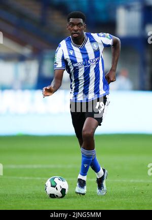 Sheffield Mittwoch Tireeq Bakinson während des Carabao Cup, erste Runde Spiel in Hillsborough, Sheffield. Bilddatum: Mittwoch, 10. August 2022. Stockfoto