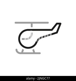 Symbol für die einfache Transportlinie. Symbol für die einfache Transportlinie. Enthält Symbole wie Hubschrauber. Stock Vektor