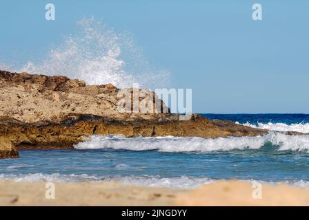 Levante-Strand - Playa de Llevant - Formentera Stockfoto