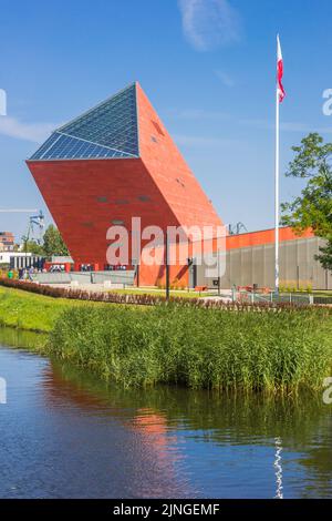 Modernes Gebäude des Museums des Zweiten Weltkriegs in Danzig, Polen Stockfoto