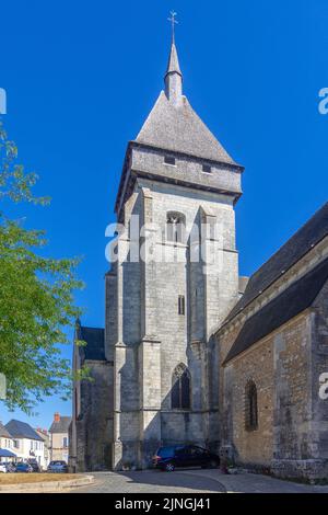 Kirche Saint-Marcel, Saint-Marcel, Indre (36), Frankreich. Stockfoto