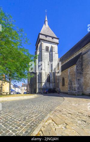 Kirche Saint-Marcel, Saint-Marcel, Indre (36), Frankreich. Stockfoto